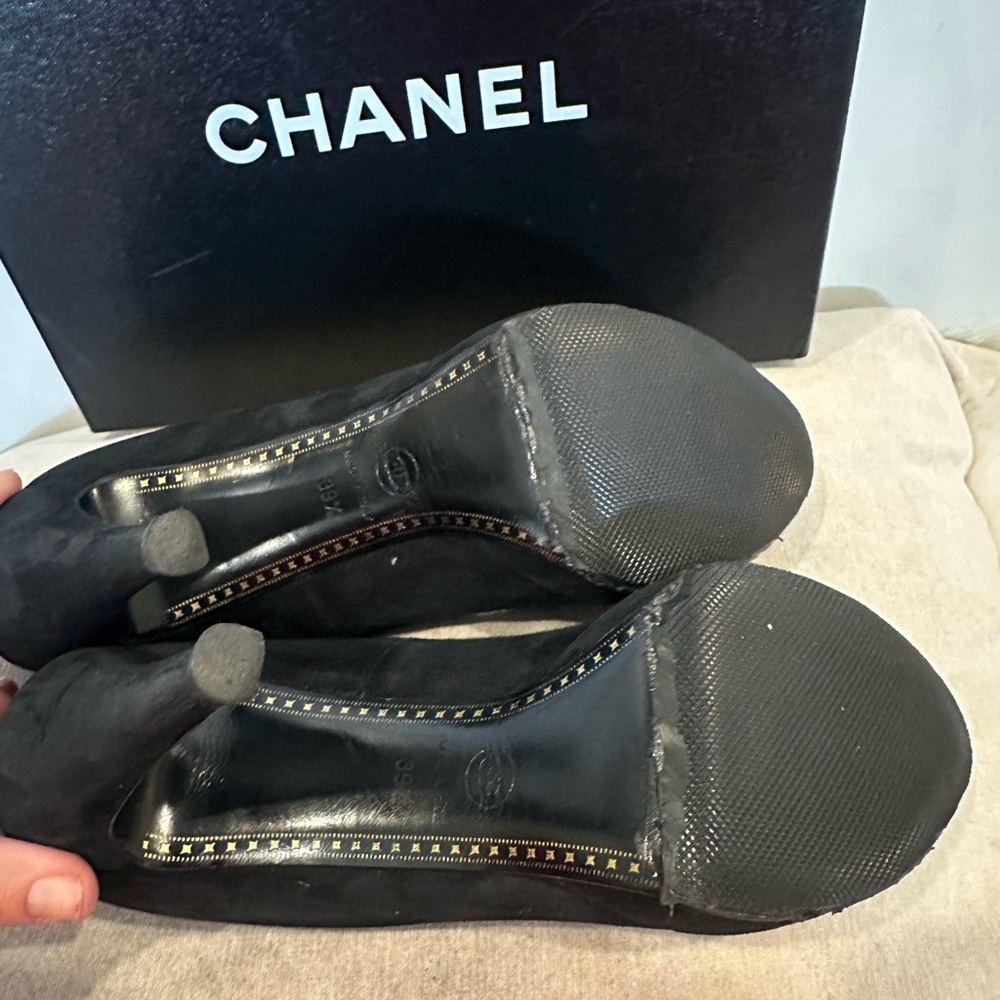 CHANEL heels Black Leather - Picture 11 of 12